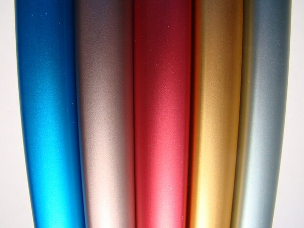 Anodised aluminium extrusion finishes in a range of colours